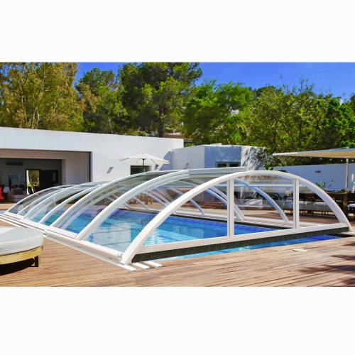 Pooltak 4x8m med sidodörr | Solid polykarbonat 4mm | Aluminium pool – Pooltak 4x8m med sidodörr | Solid polykarbonat 4mm | Aluminium