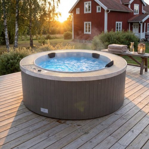 Spabad Galaxy | Ø220cm runt utespa | 21 jets massage | Balboa® styrsystem & Lucite® akryl spabad – Spabad Galaxy | Ø220cm runt utespa | 21 jets massage | Balboa® styrsystem & Lucite® akryl