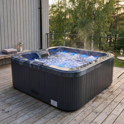 spabad – Spabad Zeus Blackline | 190x190cm | 4-6 personer | Balboa® & Lucite®