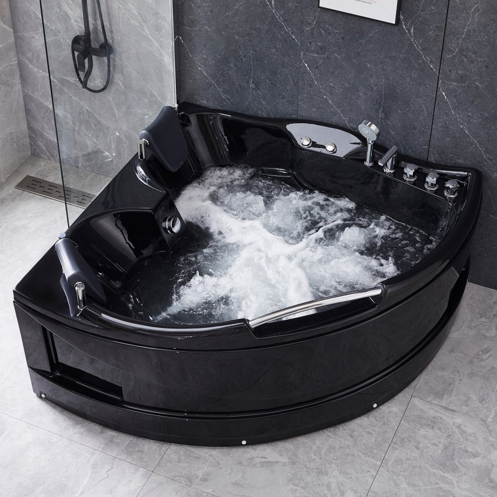 bubbelbadkar – Bubbelbadkar hörn för två 150x150cm | BK-005 | Svart