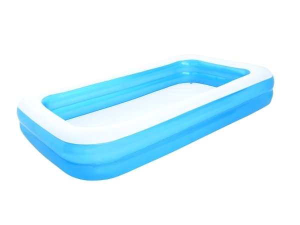 pool – Bestway 54150, Uppblåsbar pool, 850 l, Rektangulär, Vinyl, Blå, Vit