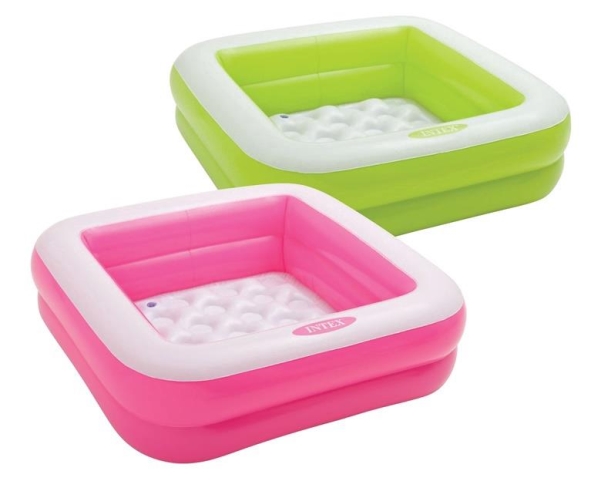 pool – Intex 57100, Uppblåsbar pool, 57 l, Torg, 1 År, Vinyl, Grön, Rosa, Vit