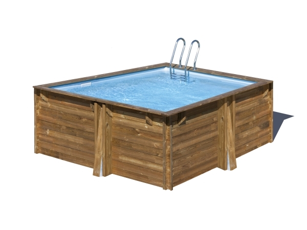 pool – Square wood pool 305 x 305 x 119 cm - Model Carra