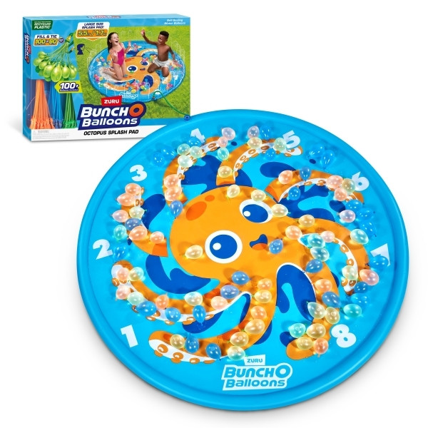 Bunch O Balloons Octopus Splash Pad med över 100 självförseglande vattenballonger för snabb fyllning pool – Bunch O Balloons Octopus Splash Pad med över 100 självförseglande vattenballonger för snabb f