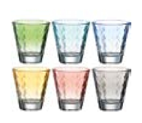 LEONARDO Optic, Blandade färger, Glas, 6 styck, Kon, 215 ml, 85 mm pool – LEONARDO Optic, Blandade färger, Glas, 6 styck, Kon, 215 ml, 85 mm