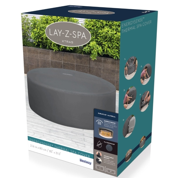 Bestway ENEGYSENSE termolock/överdrag till Lay-Z-Spa 216 cm 60326 pool – Bestway ENEGYSENSE termolock/överdrag till Lay-Z-Spa 216 cm 60326