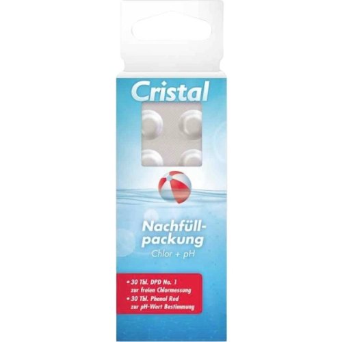 pool – Cristal 287101 Refillförpackning klor/pH vattenprovare klor 60 st