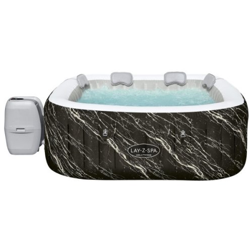 Bestway Lay-Z-Spa 6001F, 778 L, 6 person(er), Firkant, Boble/Jet massage, ABS, Polyethylenterephthalatfolie (PET), Polyvinylchlorid (PVC), Sort, Hvid pool – Bestway Lay-Z-Spa 6001F, 778 L, 6 person(er), Firkant, Boble/Jet massage, ABS, Polyethylenter